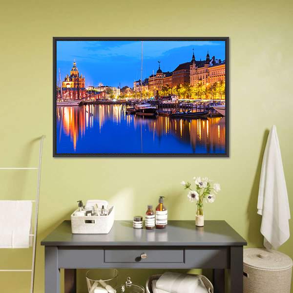 Old Port In Helsinki Canvas Wall Art-3 Horizontal-Gallery Wrap-25" x 16"-Tiaracle