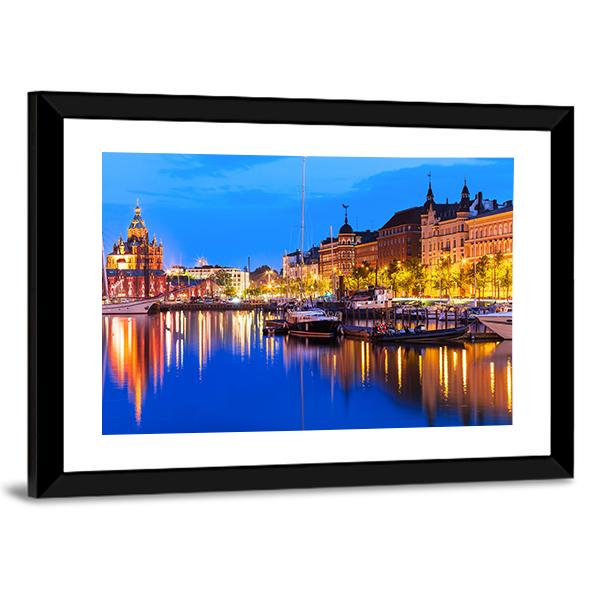 Old Port In Helsinki Canvas Wall Art-3 Horizontal-Gallery Wrap-25" x 16"-Tiaracle