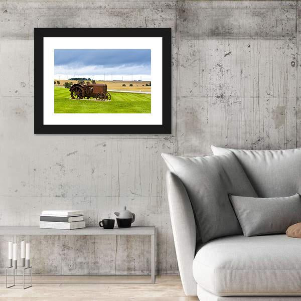 Old Rusty Tractor Canvas Wall Art-3 Horizontal-Gallery Wrap-25" x 16"-Tiaracle