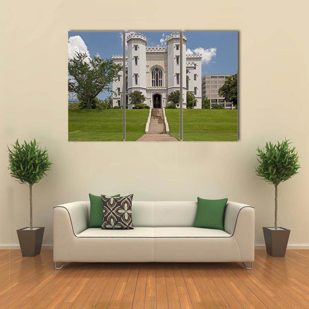 Capitol Building Louisiana Canvas Wall Art-3 Horizontal-Gallery Wrap-37" x 24"-Tiaracle