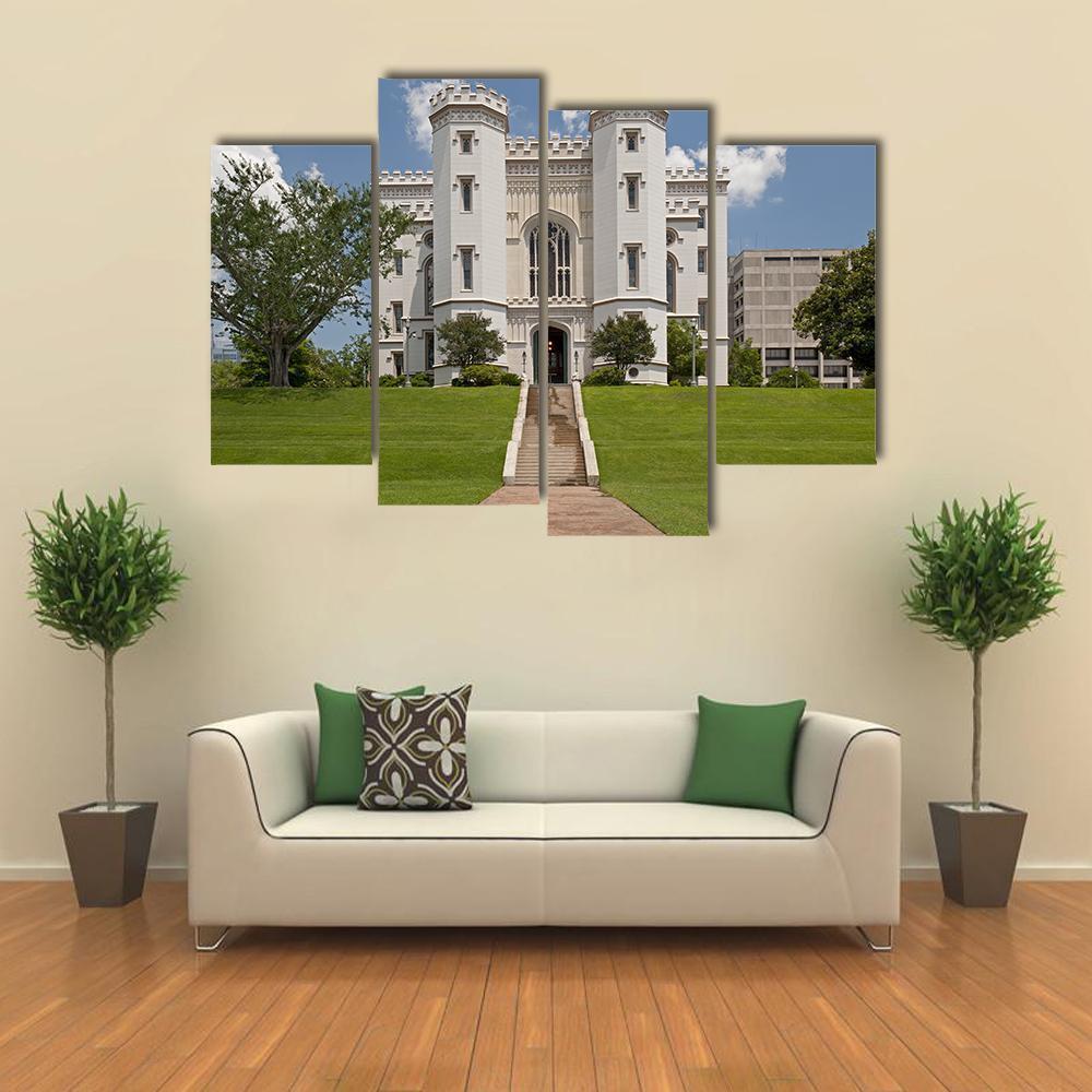 Capitol Building Louisiana Canvas Wall Art-4 Pop-Gallery Wrap-50" x 32"-Tiaracle