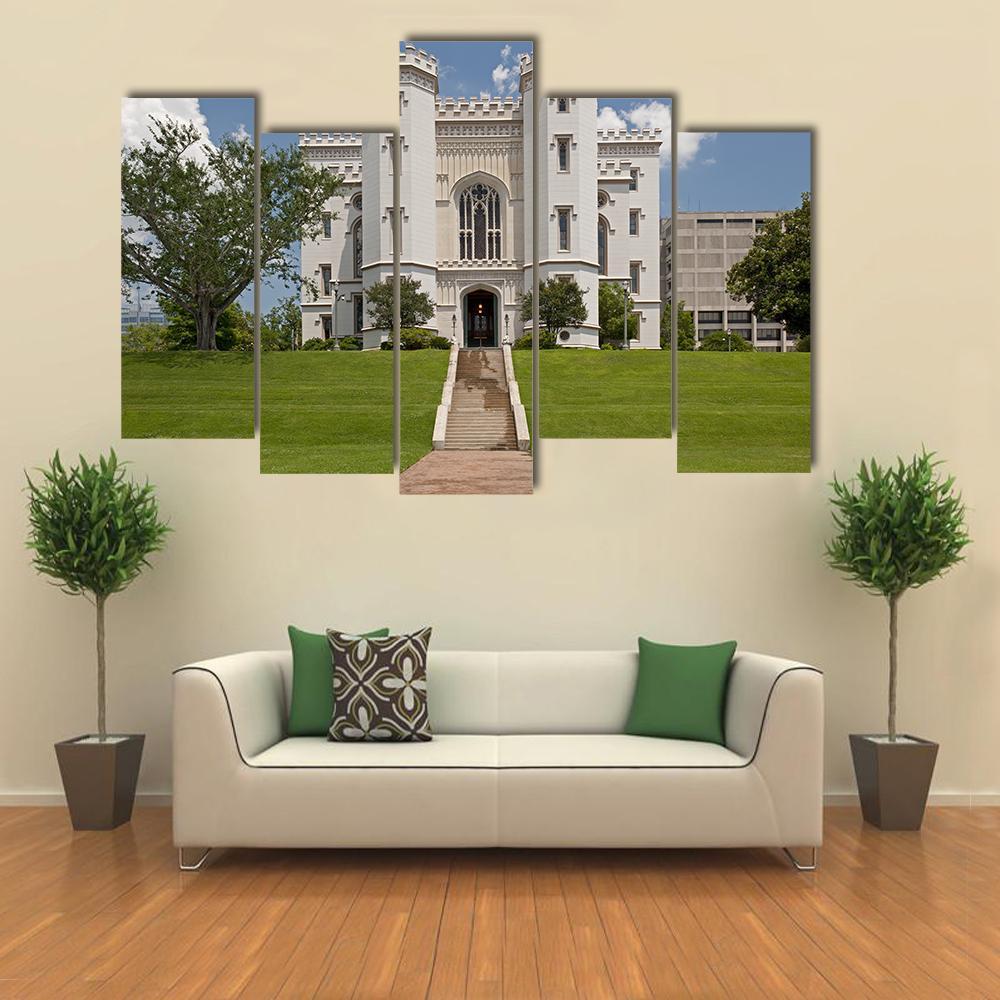 Capitol Building Louisiana Canvas Wall Art-5 Pop-Gallery Wrap-47" x 32"-Tiaracle