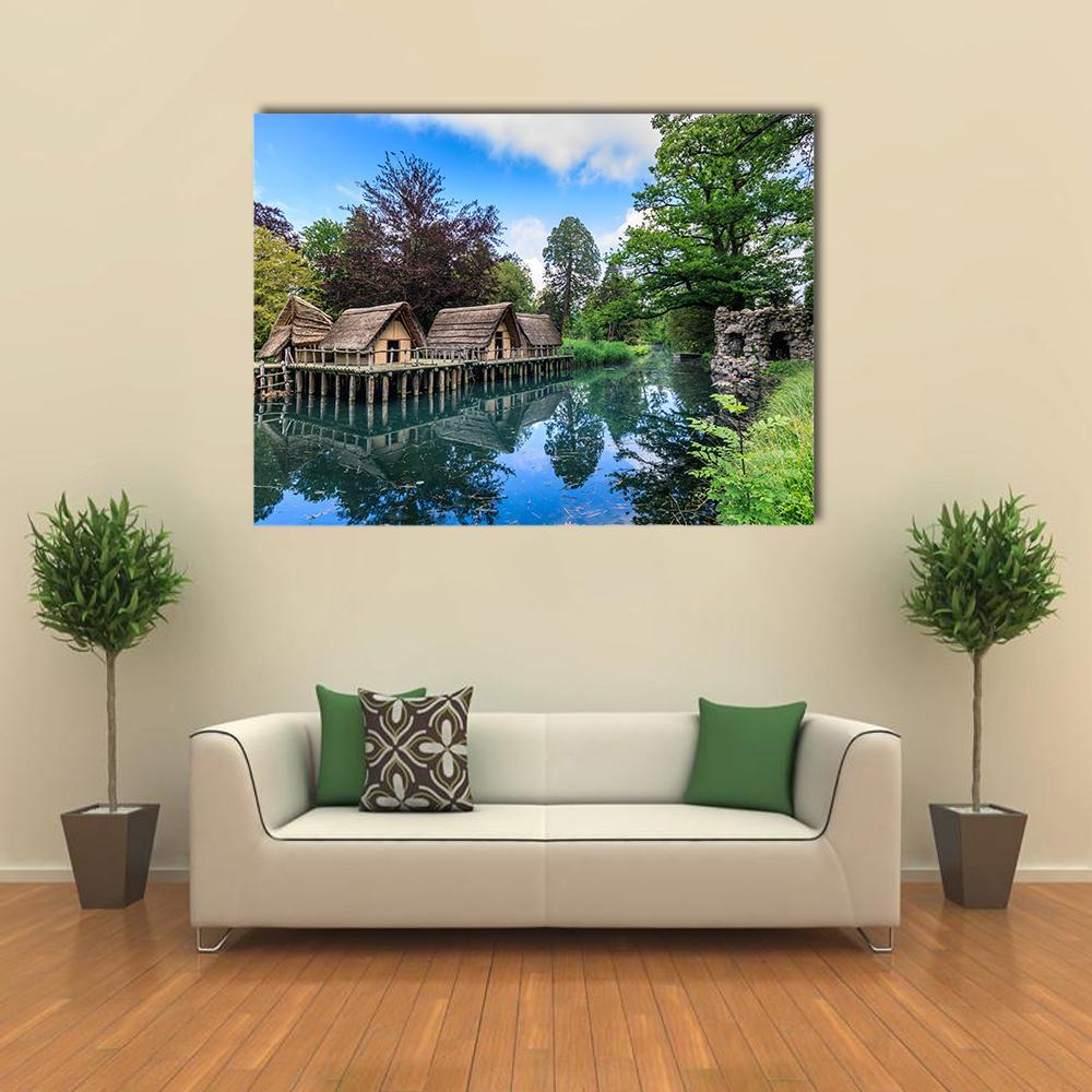 Straw Houses In Bally Park Canvas Wall Art-1 Piece-Gallery Wrap-48" x 32"-Tiaracle