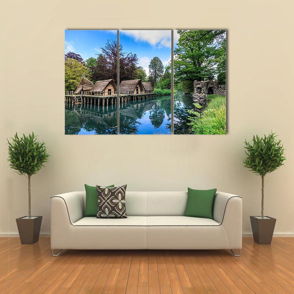 Straw Houses In Bally Park Canvas Wall Art-3 Horizontal-Gallery Wrap-37" x 24"-Tiaracle
