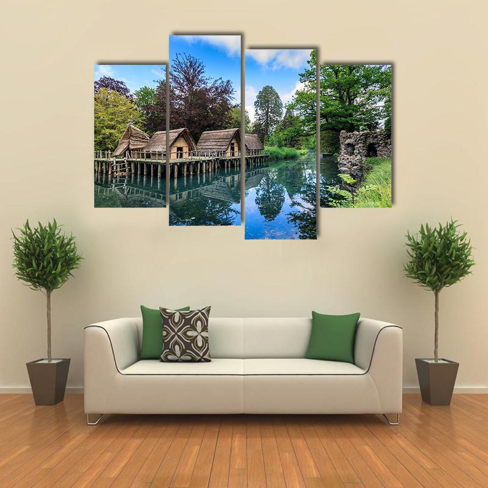 Straw Houses In Bally Park Canvas Wall Art-4 Pop-Gallery Wrap-50" x 32"-Tiaracle