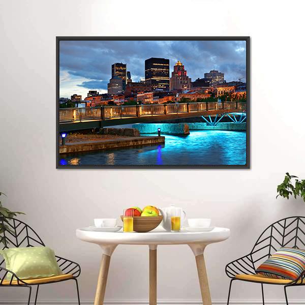 Old Street In Montreal Canvas Wall Art-3 Horizontal-Gallery Wrap-25" x 16"-Tiaracle