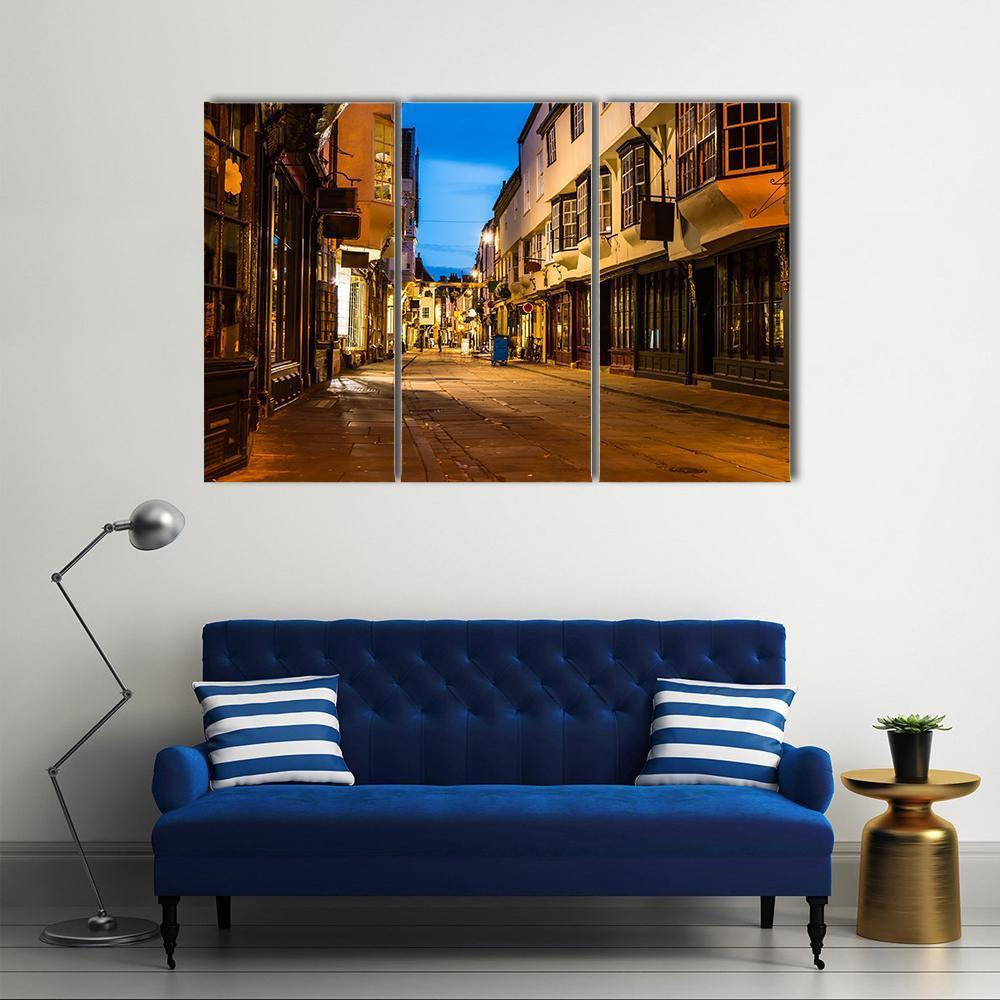 Street View In York Canvas Wall Art-3 Horizontal-Gallery Wrap-37" x 24"-Tiaracle