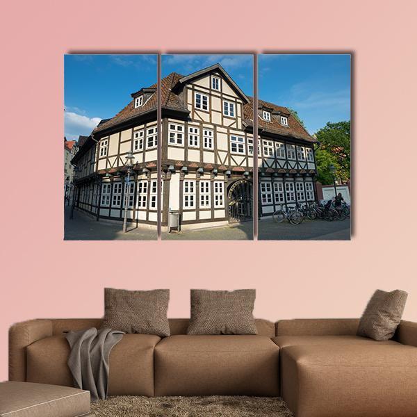 Timbered House Braunschweig Canvas Wall Art-3 Horizontal-Gallery Wrap-25" x 16"-Tiaracle