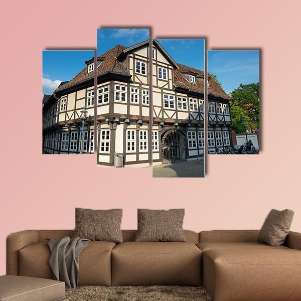 Timbered House Braunschweig Canvas Wall Art-4 Pop-Gallery Wrap-50" x 32"-Tiaracle