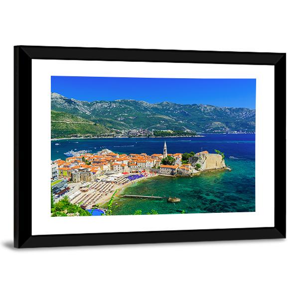 Old Town Budva Montenegro Canvas Wall Art-5 Horizontal-Gallery Wrap-22" x 12"-Tiaracle
