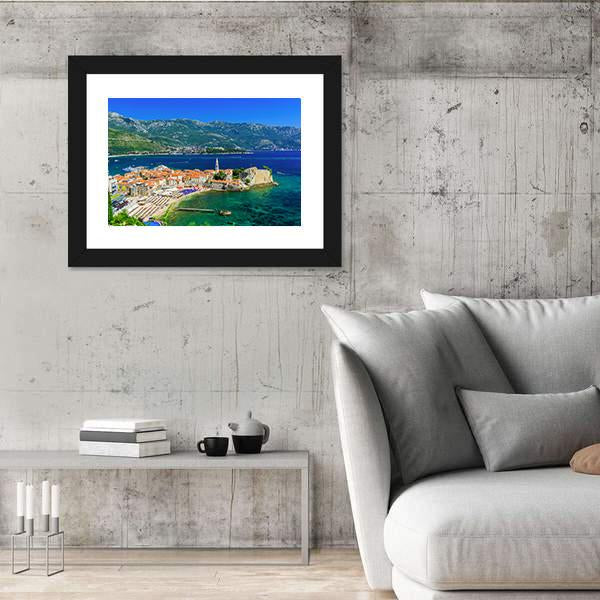Old Town Budva Montenegro Canvas Wall Art-5 Horizontal-Gallery Wrap-22" x 12"-Tiaracle