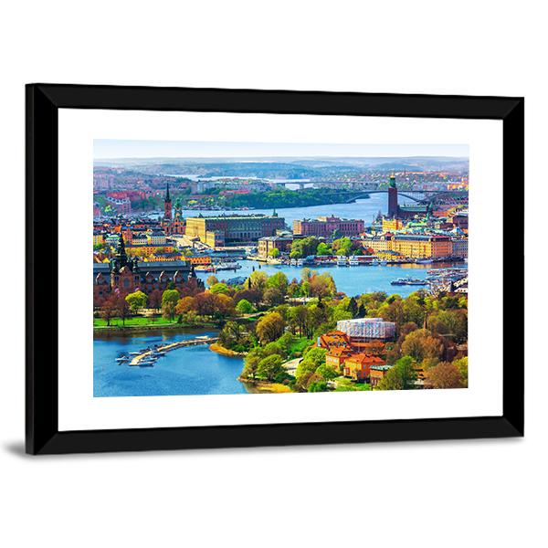 Old Town Gamla Stan Canvas Wall Art-3 Horizontal-Gallery Wrap-25" x 16"-Tiaracle