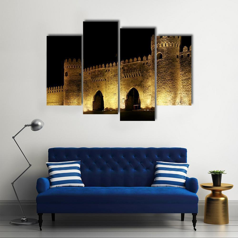 Old Town Gate In Baku Canvas Wall Art-4 Pop-Gallery Wrap-50&quot; x 32&quot;-Tiaracle