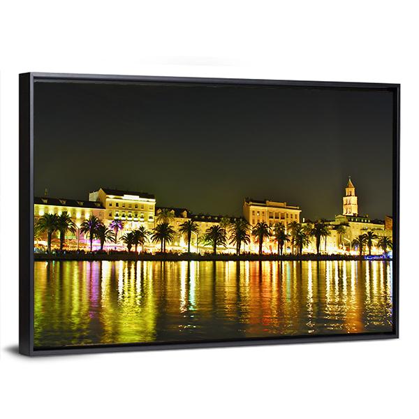 Old Town In Croatia Canvas Wall Art-3 Horizontal-Gallery Wrap-25" x 16"-Tiaracle
