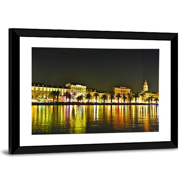 Old Town In Croatia Canvas Wall Art-3 Horizontal-Gallery Wrap-25" x 16"-Tiaracle