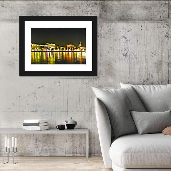 Old Town In Croatia Canvas Wall Art-3 Horizontal-Gallery Wrap-25" x 16"-Tiaracle