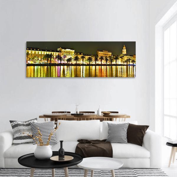 Old Town In Croatia Panoramic Canvas Wall Art-1 Piece-36" x 12"-Tiaracle