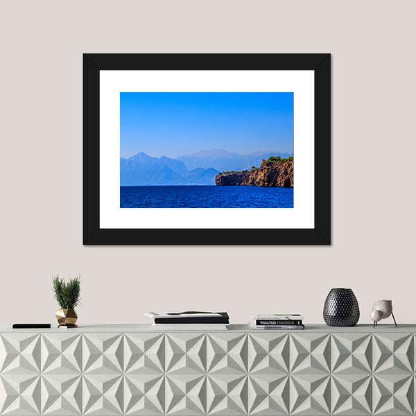 Old Town Kaleici Canvas Wall Art-1 Piece-Framed Print-20" x 16"-Tiaracle