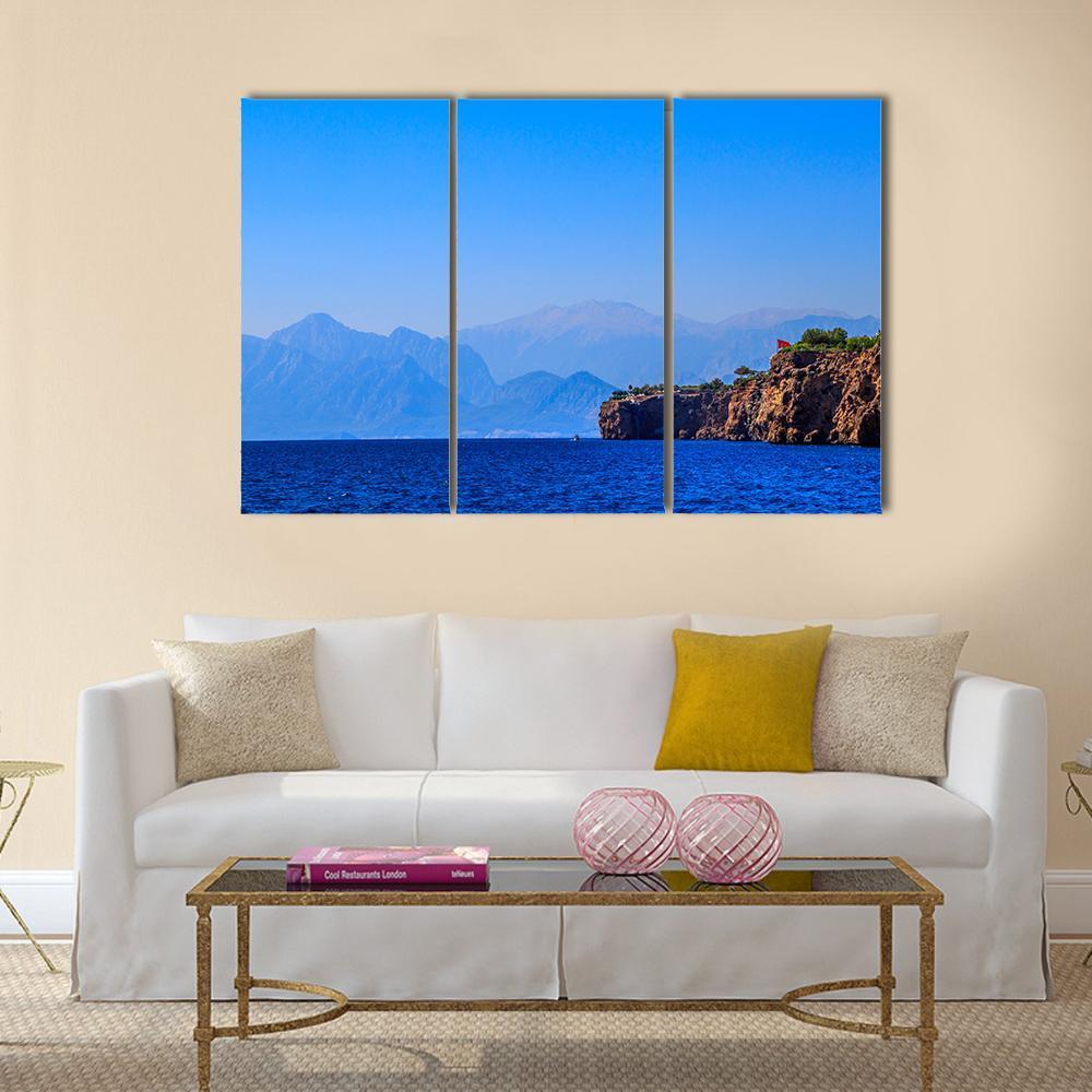 Old Town Kaleici Canvas Wall Art-3 Horizontal-Gallery Wrap-37" x 24"-Tiaracle