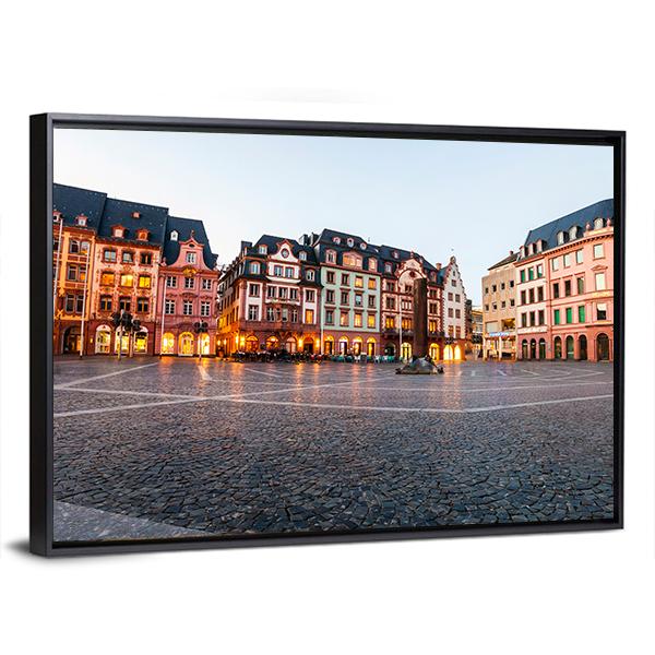 Old Town Of Mainz Canvas Wall Art-3 Horizontal-Gallery Wrap-25" x 16"-Tiaracle