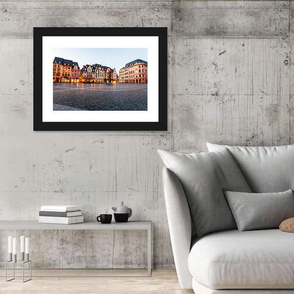 Old Town Of Mainz Canvas Wall Art-3 Horizontal-Gallery Wrap-25" x 16"-Tiaracle