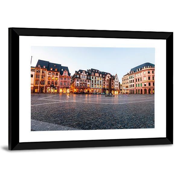 Old Town Of Mainz Panoramic Canvas Wall Art-1 Piece-36" x 12"-Tiaracle