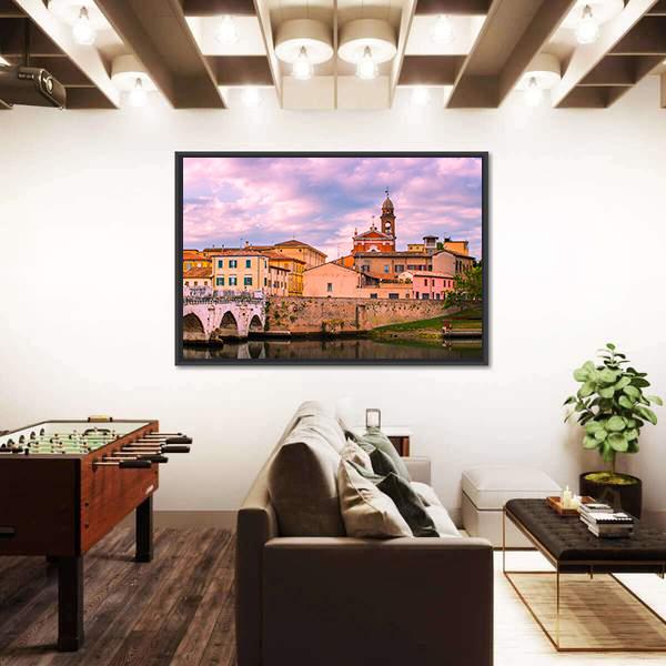 Old Town Rimini Canvas Wall Art-3 Horizontal-Gallery Wrap-25" x 16"-Tiaracle