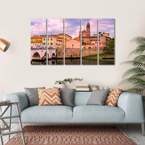 Old Town Rimini Canvas Wall Art-5 Horizontal-Gallery Wrap-22" x 12"-Tiaracle