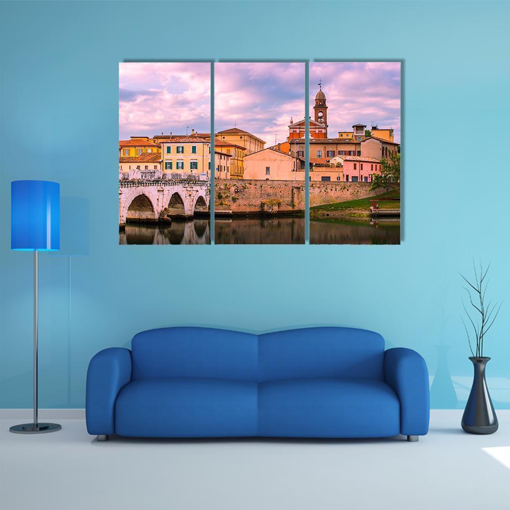 Old Town Rimini Canvas Wall Art-3 Horizontal-Gallery Wrap-37" x 24"-Tiaracle
