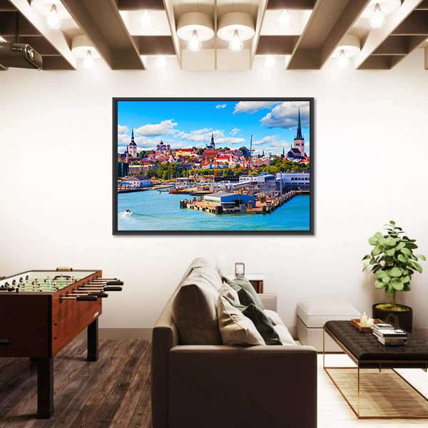 Old Town & Sea Port Canvas Wall Art-3 Horizontal-Gallery Wrap-25" x 16"-Tiaracle