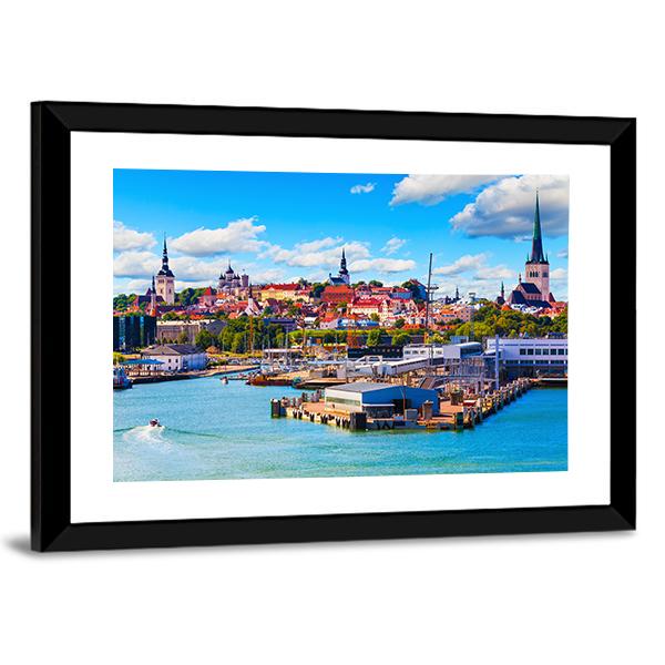 Old Town & Sea Port Canvas Wall Art-3 Horizontal-Gallery Wrap-25" x 16"-Tiaracle