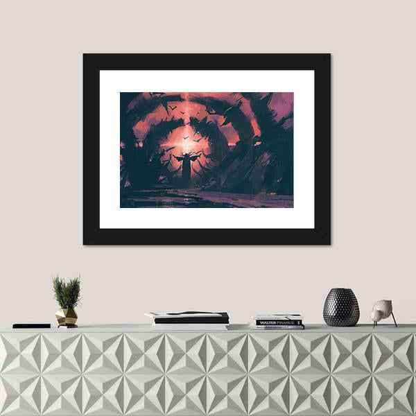 Old wizard Canvas Wall Art-1 Piece-Framed Print-20" x 16"-Tiaracle