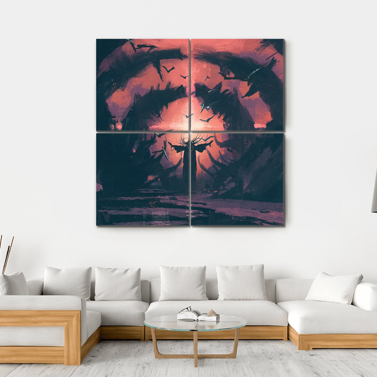 Old Wizard Canvas Wall Art-4 Square-Gallery Wrap-17" x 17"-Tiaracle