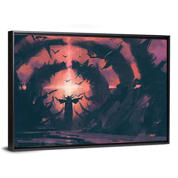 Old wizard Canvas Wall Art-3 Horizontal-Gallery Wrap-25" x 16"-Tiaracle