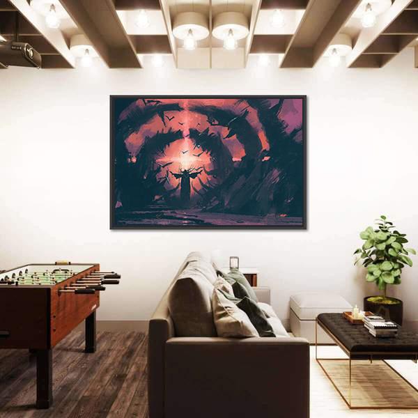 Old wizard Canvas Wall Art-3 Horizontal-Gallery Wrap-25" x 16"-Tiaracle