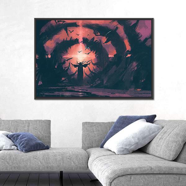Old wizard Canvas Wall Art-3 Horizontal-Gallery Wrap-25" x 16"-Tiaracle
