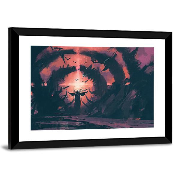 Old wizard Canvas Wall Art-3 Horizontal-Gallery Wrap-25" x 16"-Tiaracle