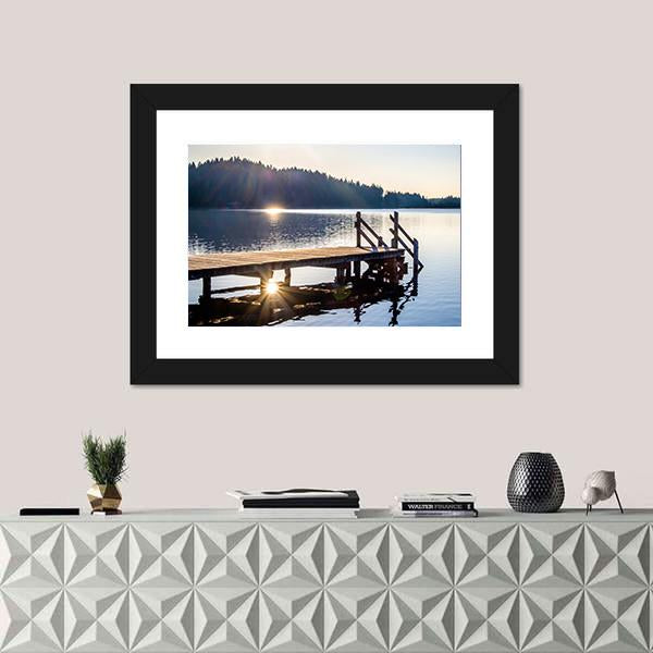 Old Wooden Jetty Canvas Wall Art-1 Piece-Framed Print-20" x 16"-Tiaracle
