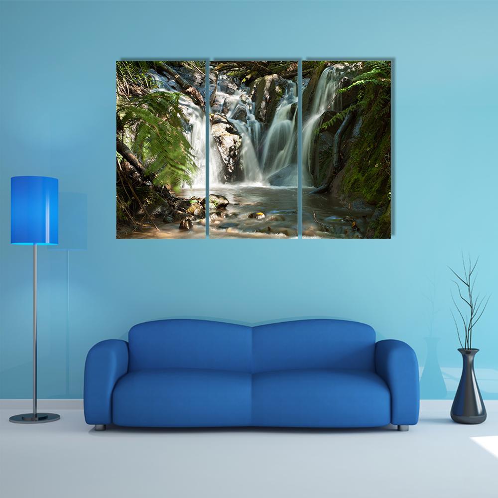 Olinda Falls Near Melbourne Canvas Wall Art-3 Horizontal-Gallery Wrap-37" x 24"-Tiaracle
