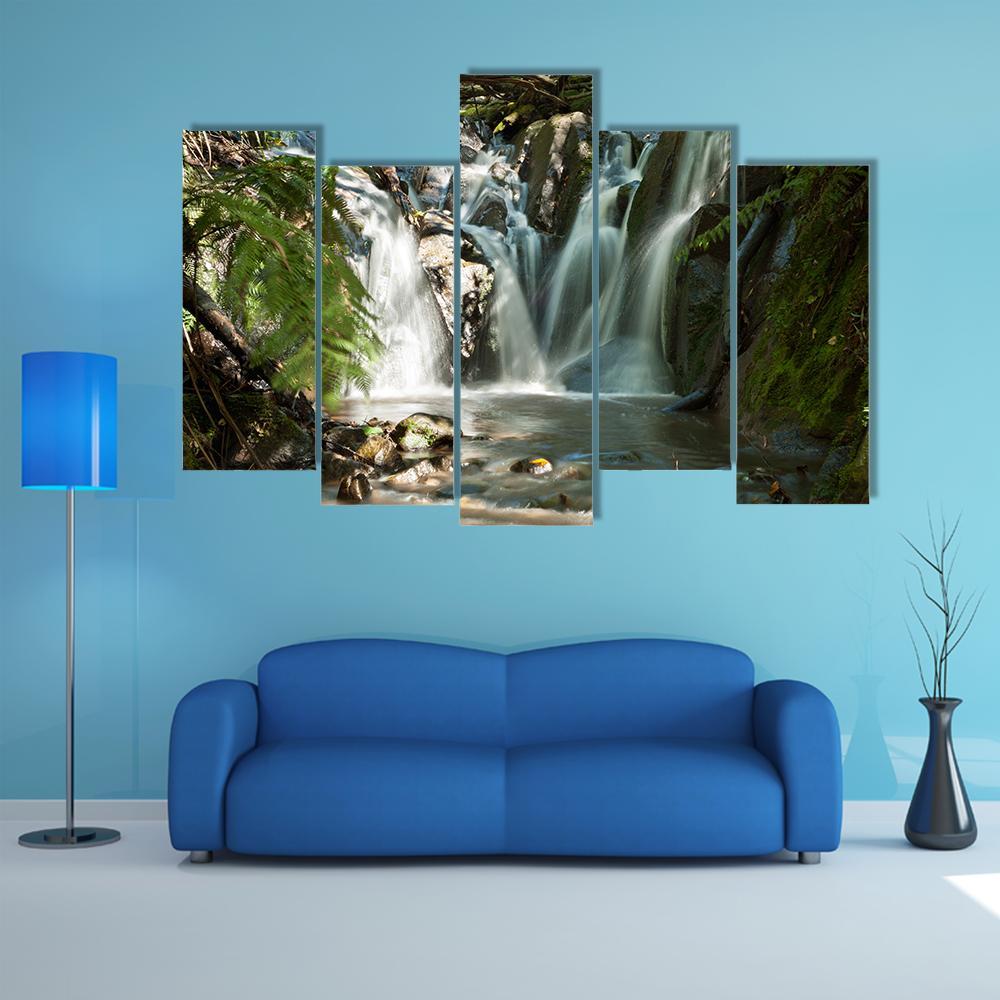 Olinda Falls Near Melbourne Canvas Wall Art-5 Pop-Gallery Wrap-47" x 32"-Tiaracle