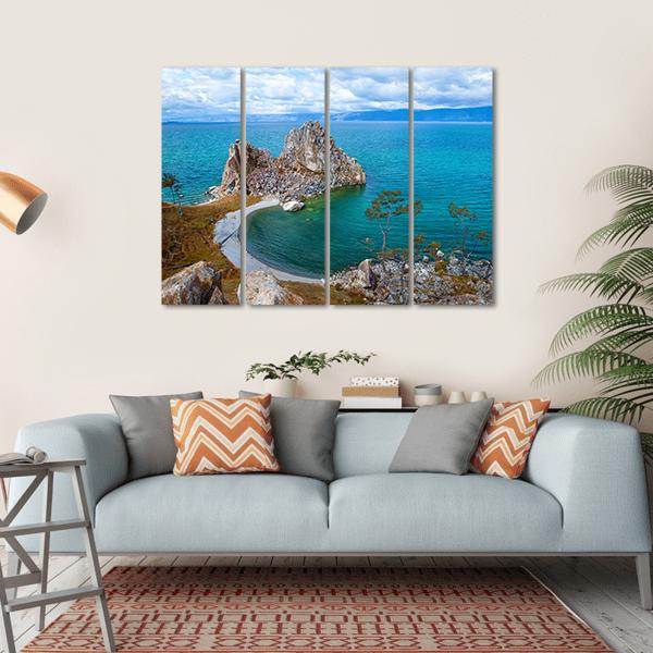 Olkhon Island Canvas Wall Art-4 Horizontal-Gallery Wrap-34" x 24"-Tiaracle