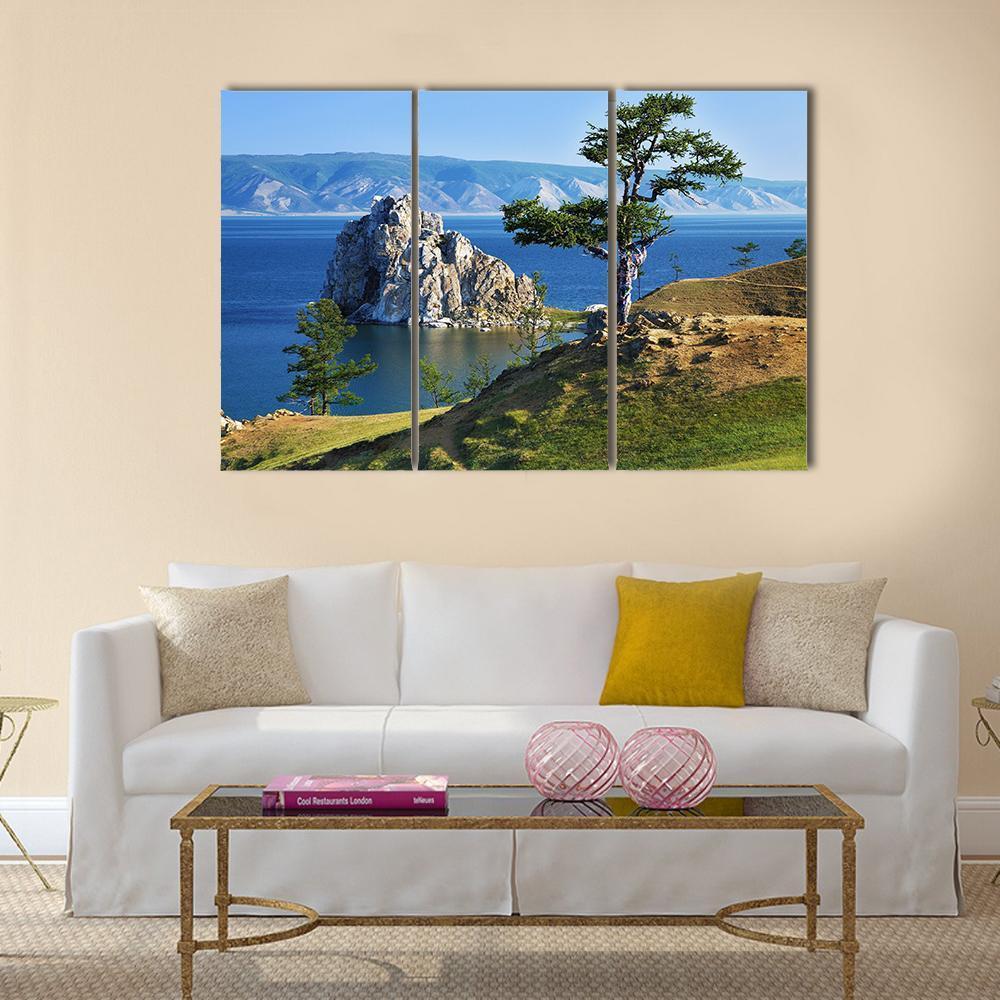 Desires Tree Olkhon Island Canvas Wall Art-3 Horizontal-Gallery Wrap-37" x 24"-Tiaracle