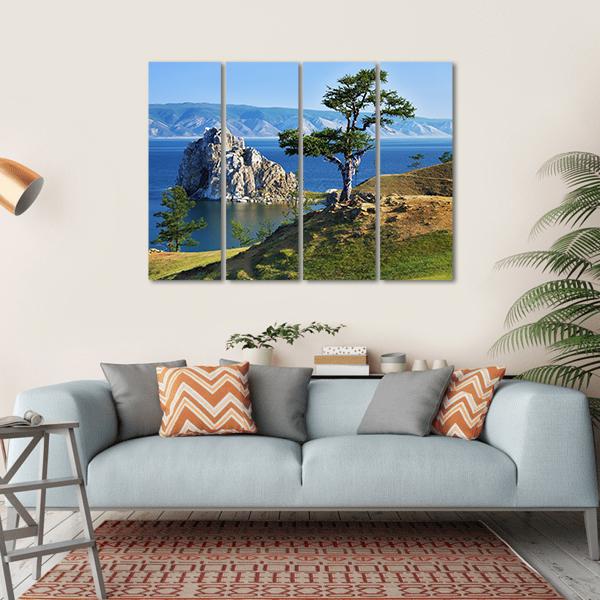 Desires Tree Olkhon Island Canvas Wall Art-4 Horizontal-Gallery Wrap-34" x 24"-Tiaracle