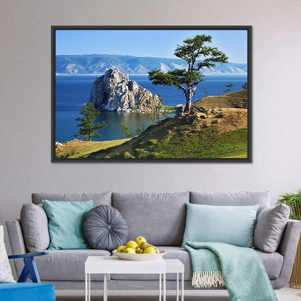 Desires Tree Olkhon Island Canvas Wall Art-1 Piece-Floating Frame-24" x 16"-Tiaracle
