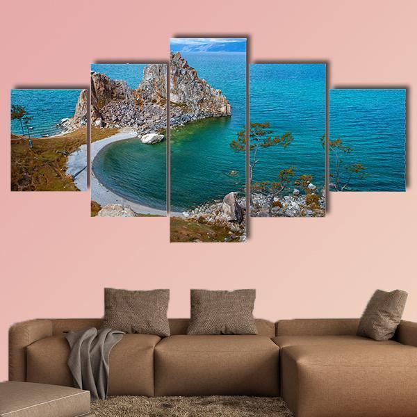 Olkhon Island Canvas Wall Art-5 Star-Gallery Wrap-62" x 32"-Tiaracle