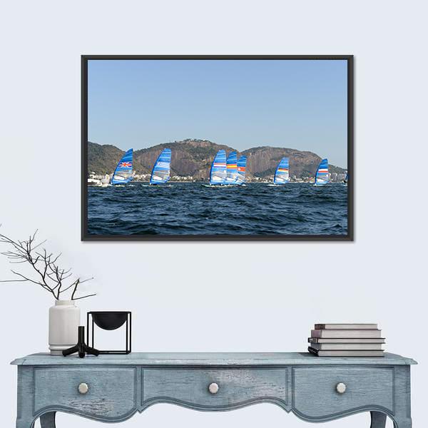 Olympics Games In Brazil Canvas Wall Art-1 Piece-Floating Frame-24&quot; x 16&quot;-Tiaracle