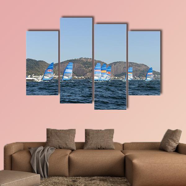 Olympics Games In Brazil Canvas Wall Art-4 Pop-Gallery Wrap-50" x 32"-Tiaracle