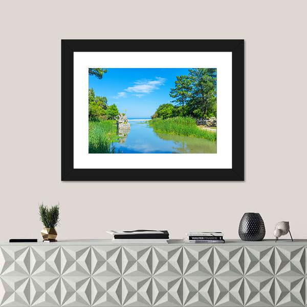 Olympos Stream Turkey Canvas Wall Art-1 Piece-Framed Print-20" x 16"-Tiaracle