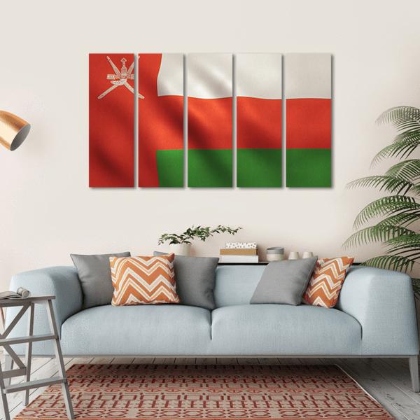 Oman Flag Canvas Wall Art-5 Horizontal-Gallery Wrap-22" x 12"-Tiaracle