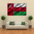 Waving Oman Flag Canvas Wall Art-3 Horizontal-Gallery Wrap-37" x 24"-Tiaracle